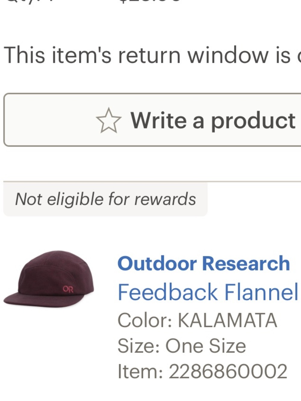 Outdoor Research Feedback Flannel Cap - Kalamata Plum